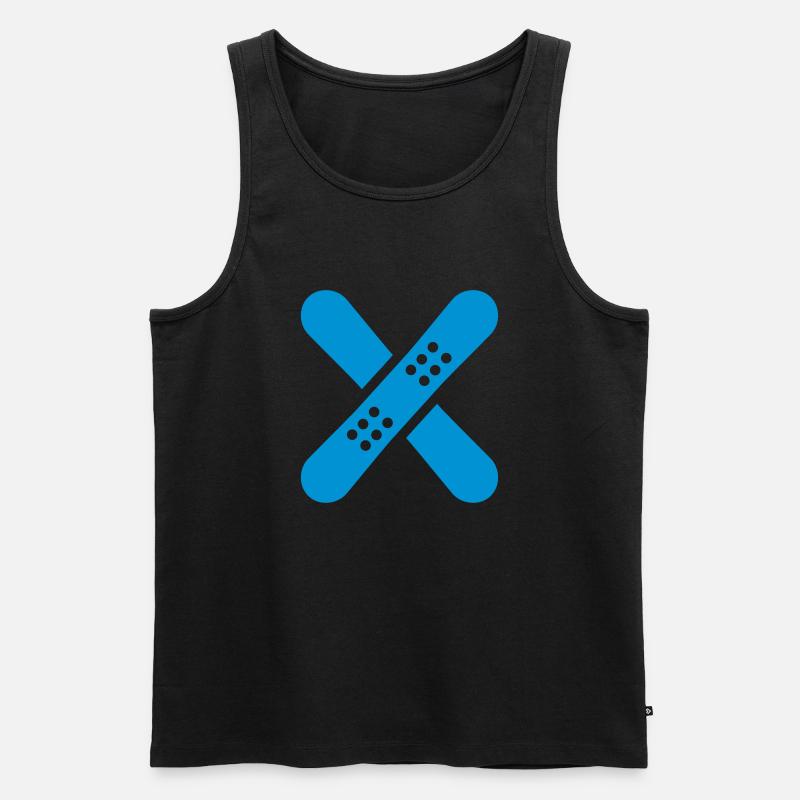 Snowboard - Männer Premium Bio Tank Top - Schwarz