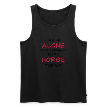 Horse - Männer Premium Bio Tank Top - Schwarz - Vorne - AI Model Male 178 light (178cm)