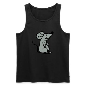 Little cute cute mouse - Men's Premium Organic Tank Top - black - Front - AI Model Male 178 light (178cm)