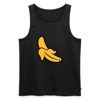 Banane - Männer Premium Bio Tank Top - Schwarz - Vorne - Michal (187cm)