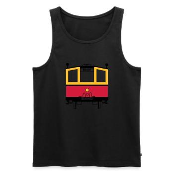 S-Bahn - Männer Premium Bio Tank Top - Schwarz - Vorne - AI Model Male 178 light (178cm)
