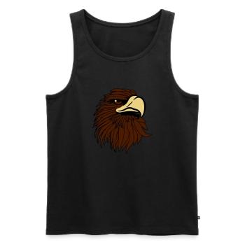 Adler adlerkopf - Männer Premium Bio Tank Top - Schwarz - Vorne - Michal (187cm)