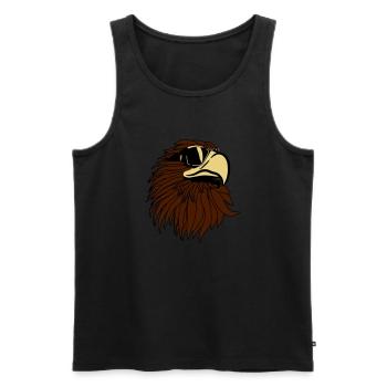 Aigle de cool lunettes de soleil tête Eagle - Men's Premium Organic Tank Top - black - Front - AI Model Male 178 light (178cm)