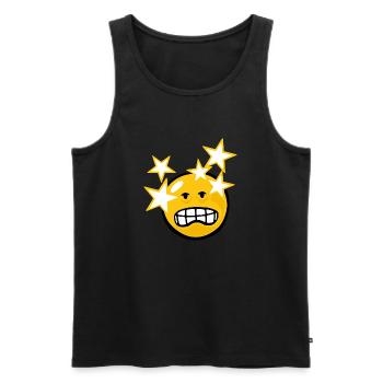 Smiley Hangover - Débardeur bio Premium Homme - noir - Devant - Michal (187cm)