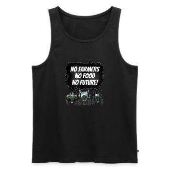 Essen grün F - Männer Premium Bio Tank Top - Schwarz - Vorne - AI Model Male 178 light (178cm)