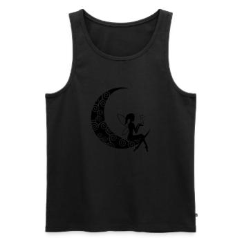fee_01 - Männer Premium Bio Tank Top - Schwarz - Vorne - Michal (187cm)