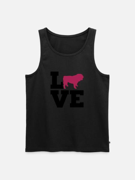 Englische Bulldogge - Männer Premium Bio Tank Top - Schwarz