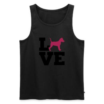 Miniature Pinscher - Men's Premium Organic Tank Top - black - Front - AI Model Male 178 light (178cm)