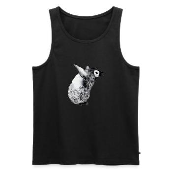 Weinender Pinguinbaby - Männer Premium Bio Tank Top - Schwarz - Vorne - Michal (187cm)