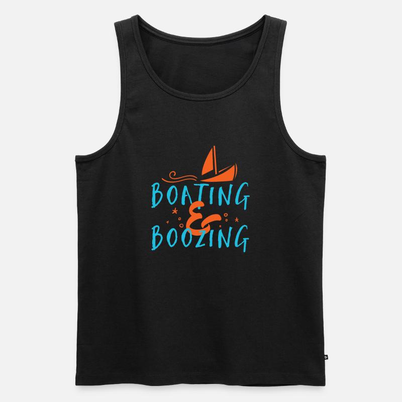 Boating & Boozing - Männer Premium Bio Tank Top - Schwarz