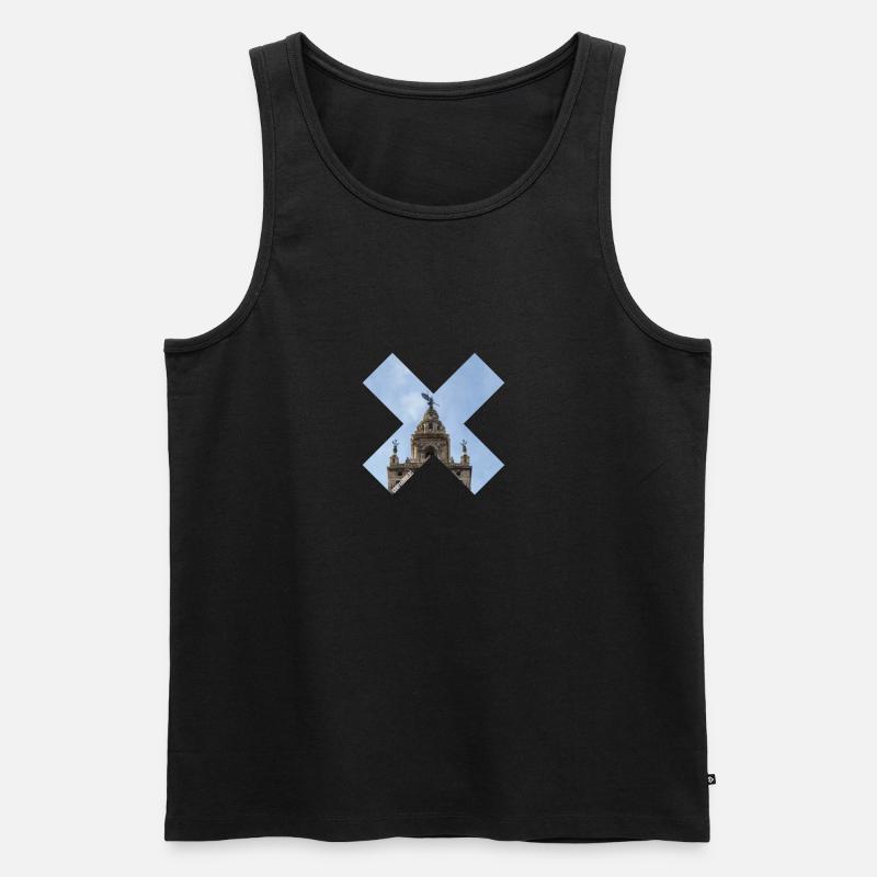Firmenfelder Sevilla - Männer Premium Bio Tank Top - Schwarz