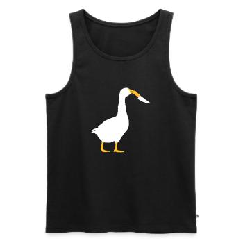 Gefährliche bewaffnete Gans - Männer Premium Bio Tank Top - Schwarz - Vorne - AI Model Male 178 light (178cm)