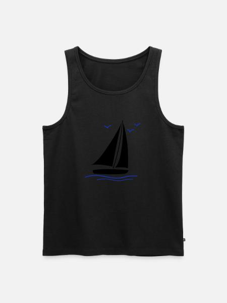 sailboat 02 - Men's Premium Organic Tank Top - black