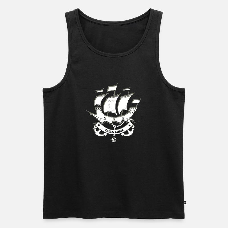 Danzig Polen - Männer Premium Bio Tank Top - Schwarz