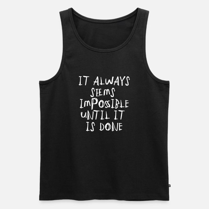 citation citation motivation inspiration impossible - Débardeur bio Premium Homme - noir