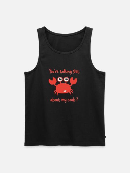Angry Crab - Männer Premium Bio Tank Top - Schwarz