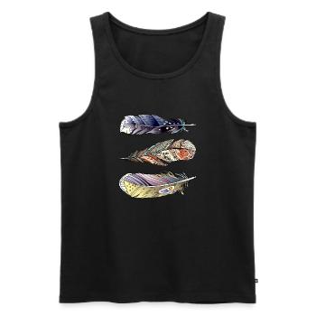 Pen - Men's Premium Organic Tank Top - black - Front - AI Model Male 178 light (178cm)