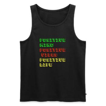 Positive vibes - Débardeur bio Premium Homme - noir - Devant - AI Model Male 178 light (178cm)