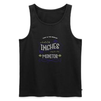 pirater les doigts des joueurs anonymes attendez-vous à nous - Débardeur bio Premium Homme - noir - Devant - Michal (187cm)