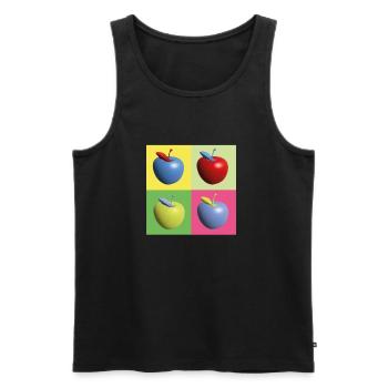 Pommes Warhol - Débardeur bio Premium Homme - noir - Devant - Michal (187cm)