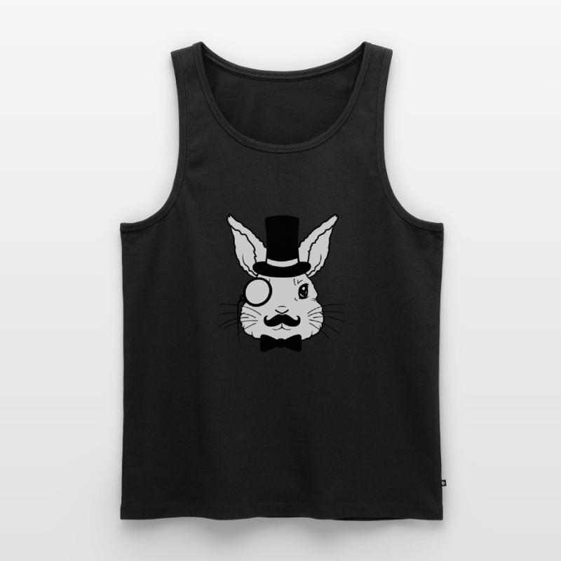 Sir Rabbit Monocle Cylinder Men's Premium Organic Tank Top