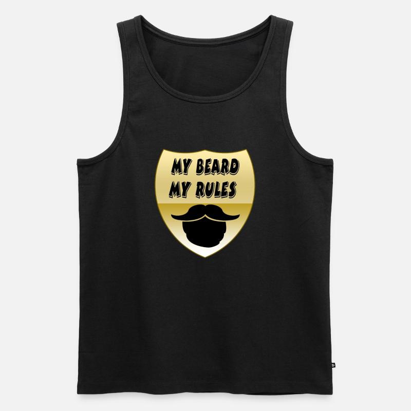 Bart - Männer Premium Bio Tank Top - Schwarz