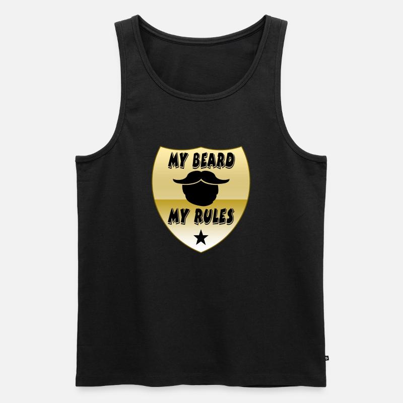 Bart - Männer Premium Bio Tank Top - Schwarz