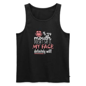 my face definitely will - Men's Premium Organic Tank Top - black - Front - Michal (187cm)