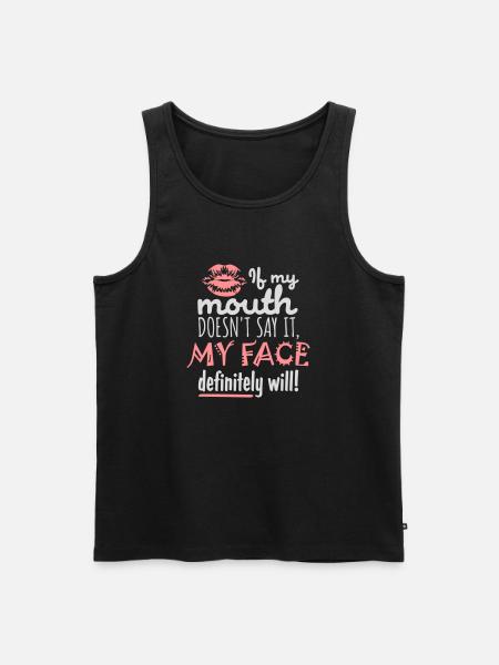 my face definitely will - Men's Premium Organic Tank Top - black
