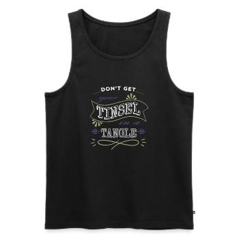 beard gang geek cute funny sayings dino - Männer Premium Bio Tank Top - Schwarz - Vorne - Michal (187cm)