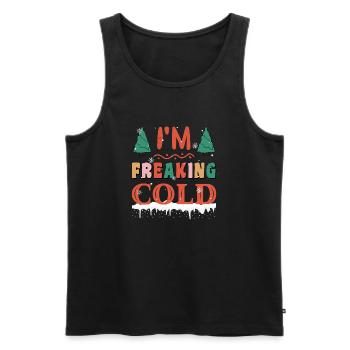 I'm freakin cold Ich hasse den Winter lustig Kalt - Männer Premium Bio Tank Top - Schwarz - Vorne - AI Model Male 178 light (178cm)