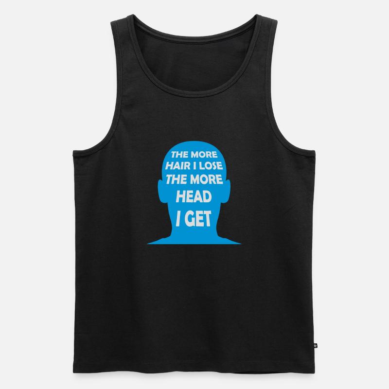 I get more head - Männer Premium Bio Tank Top - Schwarz