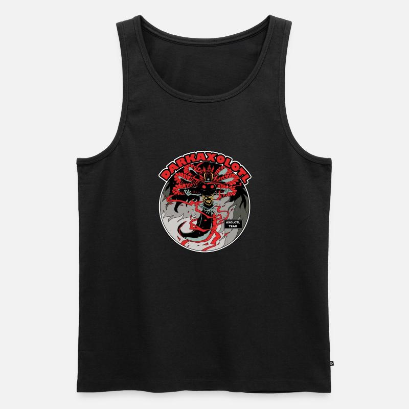 Darkaxolotl - Männer Premium Bio Tank Top - Schwarz