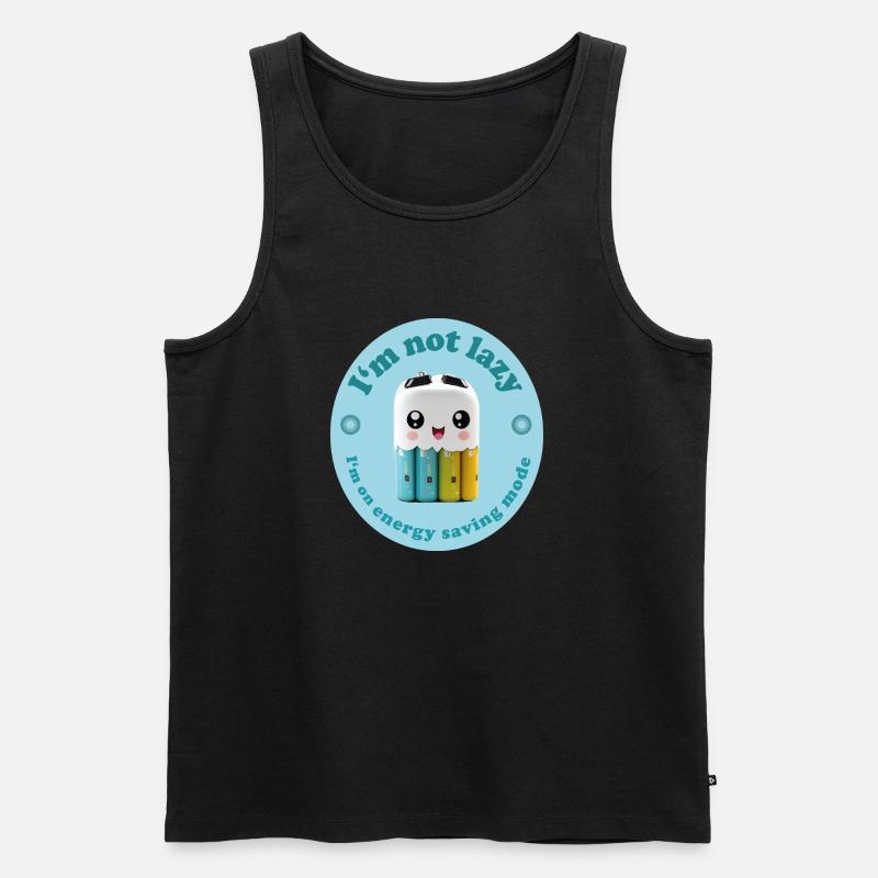 Cute Battery - Männer Premium Bio Tank Top - Schwarz