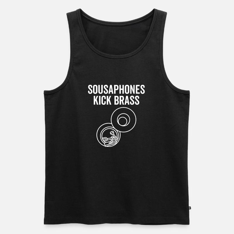Sousaphone Kick Brass - Männer Premium Bio Tank Top - Schwarz
