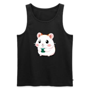 Mignon Cartoon Hamster Love Pet 3 - Débardeur bio Premium Homme - noir - Devant - Michal (187cm)