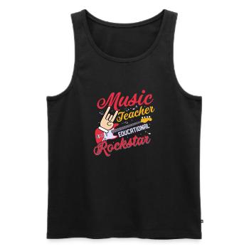 Music Teacher Educational School Music Teacher - Men's Premium Organic Tank Top - black - Front - AI Model Male 178 light (178cm)