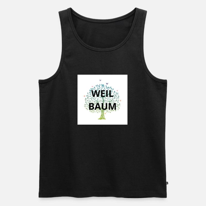 WEIL BAUM - Männer Premium Bio Tank Top - Schwarz