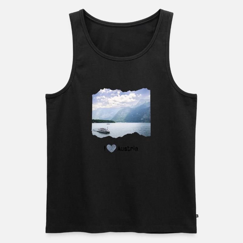 Hallstatt - Männer Premium Bio Tank Top - Schwarz