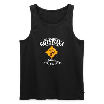 Botswana - Kaffern Buffalo - Men's Premium Organic Tank Top - black - Front - AI Model Male 178 light (178cm)