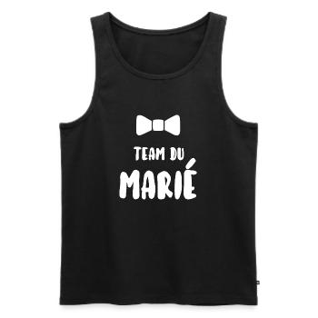 Team du marié - Débardeur bio Premium Homme - noir - Devant - Michal (187cm)