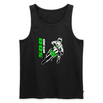 Moto Cross - Motocross - Supercross - Débardeur bio Premium Homme - noir - Devant - Michal (187cm)