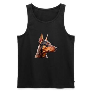 The Doberman - Men's Premium Organic Tank Top - black - Front - Michal (187cm)