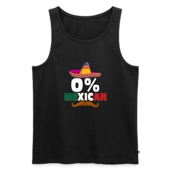 0% Mexican Party Gringo Cinco De Mayo - Männer Premium Bio Tank Top - Schwarz - Vorne - Michal (187cm)