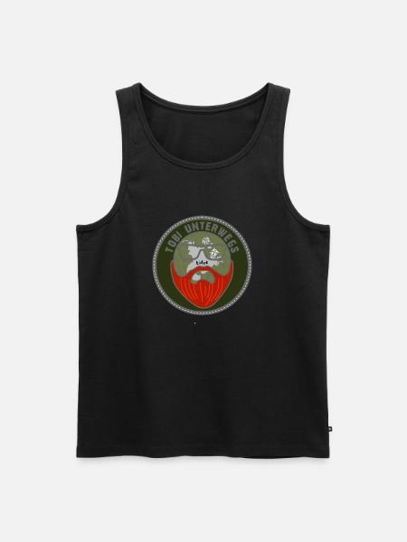 Tobi unterwegs - Männer Premium Bio Tank Top - Schwarz
