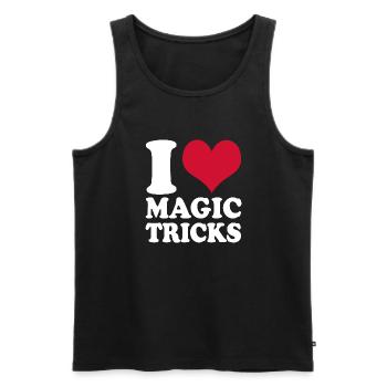 Magician I Love Magic Tricks - Men's Premium Organic Tank Top - black - Front - AI Model Male 178 light (178cm)
