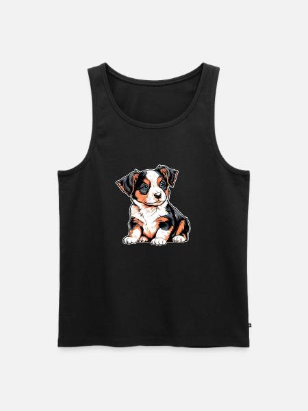 Cute puppy - Men's Premium Organic Tank Top - black