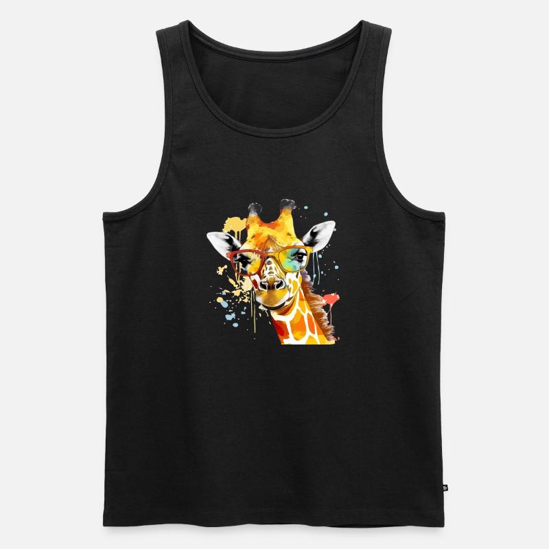 Helsy, die Giraffe - Männer Premium Bio Tank Top - Schwarz
