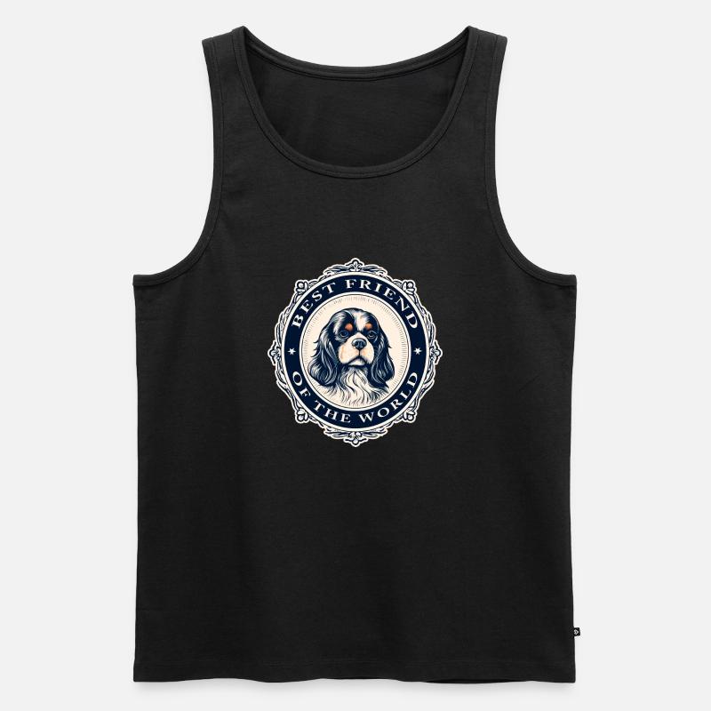 Bester Freund der Welt Kavalier - Männer Premium Bio Tank Top - Schwarz