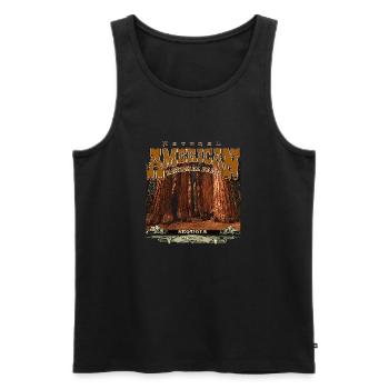 Sequoia Nationalpark Kalifornien - Männer Premium Bio Tank Top - Schwarz - Vorne - AI Model Male 178 light (178cm)